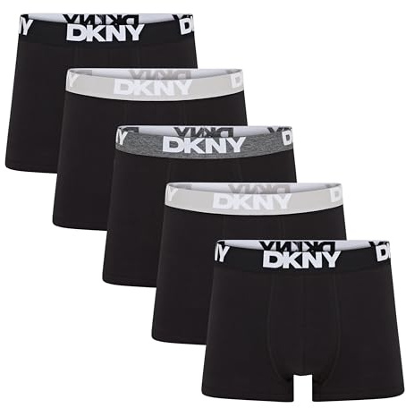 DKNY Hombres Bañador Negro Paquete de 5 Pequeño