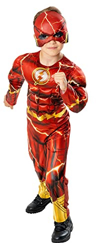 Rubie's Costume ufficiale DC The Flash, costume da supereroe per bambini