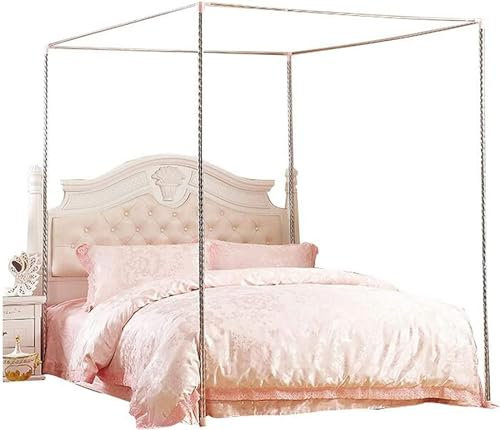CXWLD Himmelbett Moskitonetzhalter Vier Eckbett, Bettüberdachung, Bettüberdachung Baldachin Rahmen Gestell Gestell Für Twin/Full/Queen/California King/King Size/California King,32mm,150X200CM