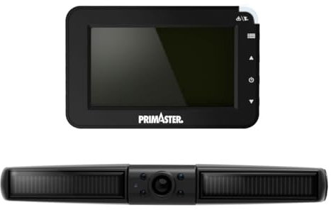 Solar Rückfahrkamera Einparkhilfe Digital Kabellos Funk mit 4,3 (10,9cm) Display Wetterfeste CMOS Kamera Infrarot LED