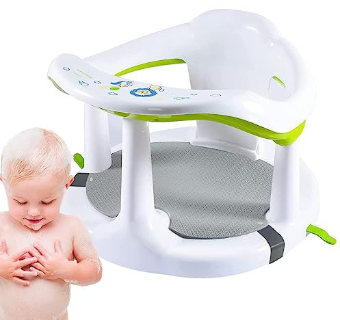 Duqulle Baby Bath Seat - Baby Bath Support Seat,Baby Bath Chair with Straps and Non-Slip Mat,Non-Slip Baby Bathtub Seat with Suction Cups, Bathtub Chair for 6-18 Months Kids