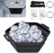 Anda Arctic Ice Shower, Anda Arctic Shower, Rapid Cooling Portable Ice Bath Barrel Foldable Silicone Ice Bath Tub Bucket, Ice Bath Tub Bucket for Bathing (Black)
