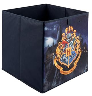 United Labels Harry Potter Aufbewahrungsbox - Hogwarts Kinder Kinderzimmer Spielzeugkiste ideal für Kallax Regal Blau 30 x 30 x 30 cm