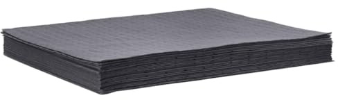 vidaXL Tampons absorbants d'huile 25 pcs Gris 40x50 cm, tampons absorbants d'huile en polypropylène, Tapis absorbants d'huile, tampons de contrôle des déversements