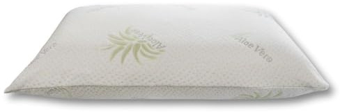 MAXIME MAISON - Oreiller Memoire Forme 40x70 Orthopédique, Coussin a Memoire de Forme Rectangulaire Made in Italy (1, Revêtement D'aloès, Hauteur 11)