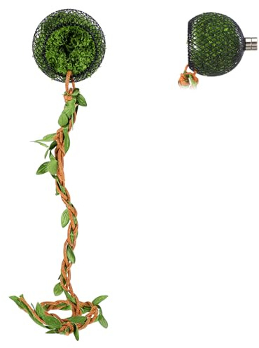Magnetic Spider Hideout, Reptile Habitat Decor, Amphibian Hide Cave, Handmade Moss Hide and Rope Bridge, Enclosure Accessories For Climbing And Hiding