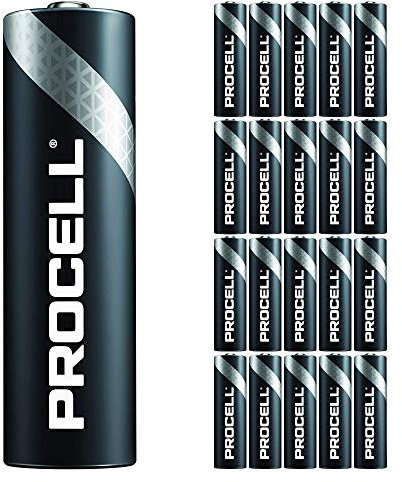 20 Pack - Duracell Procell AA Batteries | 1.5V Industrial Power Alkaline Battery | Home or Office Use | Car Air Freshener Promo Pack | Reliable Long Lasting Power