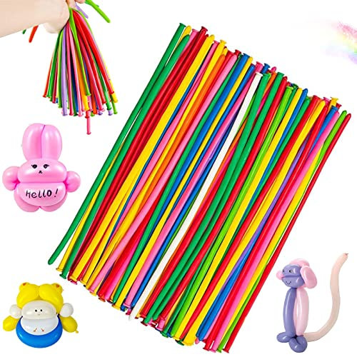 Modellierung Ballons,200 Stück Magische Luftballons Lange Bunte Ballons Bunt Modellierballons Kit, DIY Ballon Für Party Hochzeit Geburtstag für Veranstaltungen Dekoration (200)