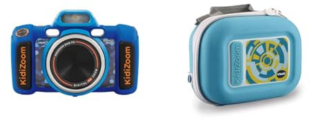 VTech KidiZoom Duo FX Kids Camera with Colour Screen, 8MP, Photos, Selfies & Videos, AR Filters & Kidizoom Camera Case, Portable Hard Case