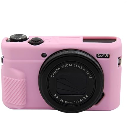 G7X Mark II Camera Case,Soft Silicone Protective Case Ultra-Thin Lightweight Cover for Canon PowerShot G7X Mark II Camera(No Lens Cover) (Pink)