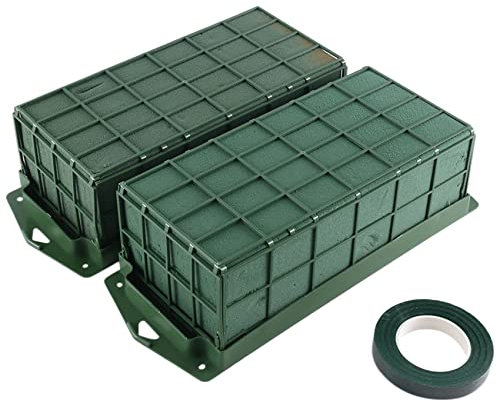 Htuygyjaw Paquete de 2 Jaulas de Espuma Floral para Arreglos Florales Espuma Floral y HúMeda para Flores Artificiales Frescas Espuma de FloristeríA