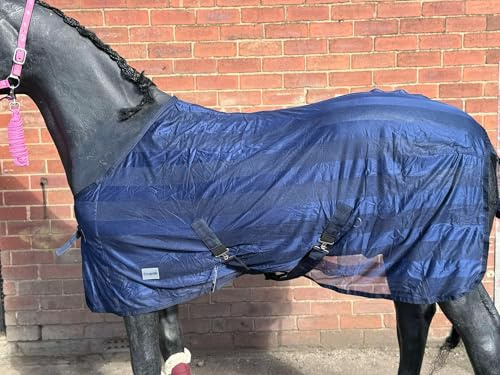 HORSE FLY RUG FLY SHEET FOR HORSE PONY SHETLAND NAVY 5'0 to 7'0 (6'9)