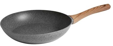 PINTINOX Padella in alluminio serie Gardena, antiaderente effetto pietra, adatta all’induzione (CM 24)