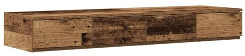 vidaXL Rustikaler Nachttisch aus massivem Holz mit 3 Schubladen, alte Oberfläche, Nachttisch für Schlafzimmer, stylisch und robust, ideal zum Organisieren von Essentials