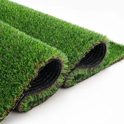 YOEVU - Césped Artificial 1X25 Metros, 20mm | Realismo Natural y Alta Densidad | Resistente a UV y Clima | Fácil Instalación y Sin Mantenimiento | Seguro para Niños y Mascotas, Verde