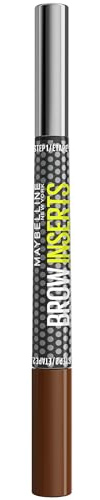Maybelline Eyebrow Pencil Brow Inserts 2-in-1 Pen Fiber Gel Medium Brown 4 | With 0.015MM Triple Tip, 100 Hair-Like Strokes In 30 Seconds, 36-Hour Wear, Smudge-Proof Formula