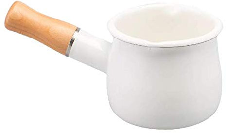 Tubayia Cazo para leche (550 ml, antiadherente, pequeño, con mango de madera, para inducción)