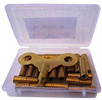 Brass Blessing 5020 Uhrenschlüssel-Set aus Messing, 18 Schlüsseln, ungerade und gleichmäßige Größen