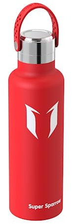 Super Sparrow Gourde Isotherme - 18/10 Ultra Léger Bouteille Isotherme - 500ml - Gourde INOX Bouche Standard - Gourde Enfant sans BPA, pour Sport, Voyages, L'école, Bureau, Maison