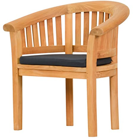 Kai Wiechmann Auflage Bananensessel Gartensessel Polster geschwungen 57 x 43 cm grau Premium