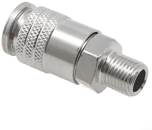 Juego de 2 accesorios de compresor de aire, estándar de la UE G1/4, rosca macho, conector rápido para compresor de aire