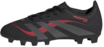 Adidas Mixte Enfant Predator Club Firm Ground/Multi Ground Football Boots Kids, Core Black/Grey Four/Lucid Red, 35 1/2 EU