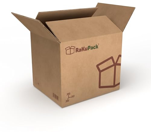 RaKuPack fraktkartong 50 st 250x200x200 mm Flyttlådor och Arkivlåda Brun