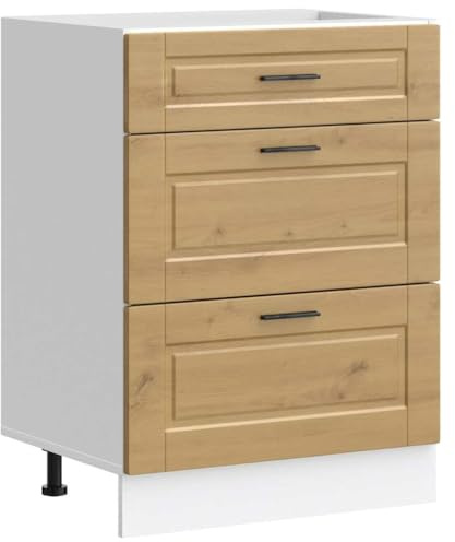 vidaXL Mueble bajo de Cocina Porto Roble Artesano Madera reconstituida