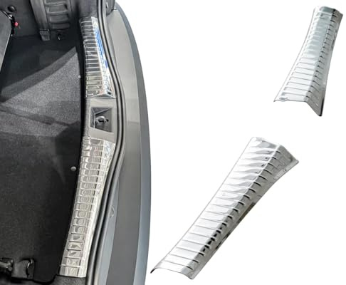 Protezione paraurti posteriore interna compatibile con Dacia Jogger | Dal 2021+ in acciaio inox cromato protezione per bordo bagagliaio di carico