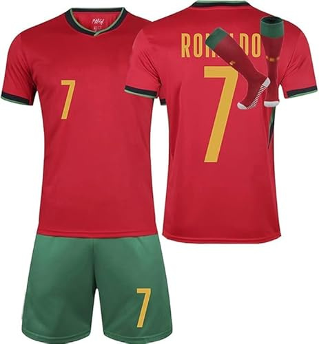 FTRGHNY Maglia Calcio per Bambini Adulti, 2025 Set di Maglie da Calcio Bambino Uomo Maglietta Completo Tuta Completino da Allenamento per il Calcio Camicia, Pantaloncini e Calzini