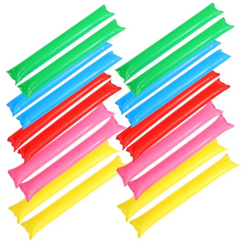 GOOHOCHY 20pcs Inflatable Cheering Sticks Noisemakers for Parties Sports Events and Celebrations Lightweight Sturdy Easy to Use