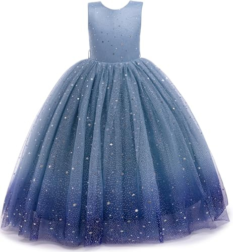 Flower Girls Tulle Dress Bridesmaid Sparkle Wedding Pageant Dresses Princess Birthday Party