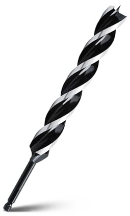WOBLLMX 1 x 12 Auger Drill Bit for Wood,Hex Shank Tri Flute Drill Bit