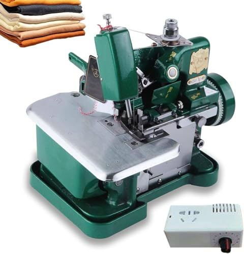 Overlock - Máquina de coser de tela resistente, 3000 puntadas/minuto, marco de metal para dobladillo y costura
