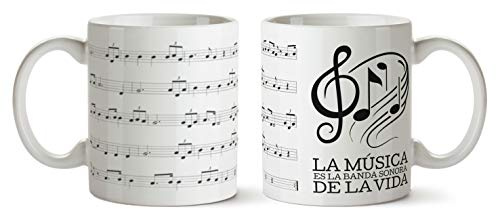Mopec G297.1 - Tazza in ceramica con spartito musicale, in confezione regalo