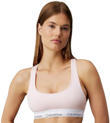 Calvin Klein Sujetador Bralette para Mujer Unlined Deportivo, Rosa (Nymphs Thigh), XS