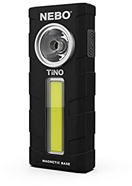 Nebo Tino 300 Lumen Pocket Work Light - AAA Battery Powered Hand Torch With Full Dimming, Power Memory Recall, Magnetic Base & Hook, Water & Impact Resistant