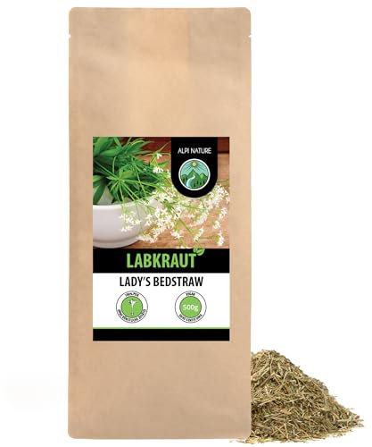 Alpi Nature Labkraut Tee 500g, Labkraut getrocknet und geschnitten, Labkrauttee, Kräutertee