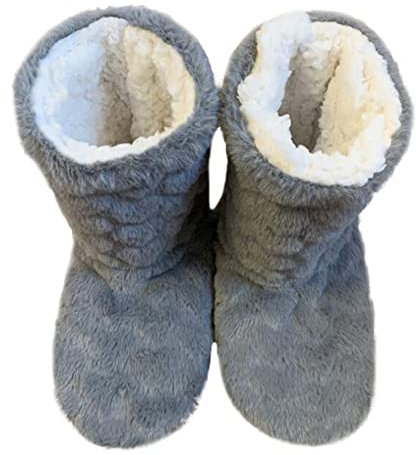 Hohe Hausschuhe Warm Damen Herren Hausstiefel Winter Hüttenstiefel Plüsch Hüttenschuhen Unisex Winterhausschuhe Kuschelig Wärme Pantoffeln Rutschfest Bequem Slipper Stiefel Schuhe für Drinnen Draußen