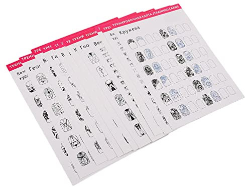 Nagel-Trainingsmatte, Stereograph, Waschbar, Wiederverwendbar, Multi-Nagelformen, 12 Modi, Nagelkunst-Übungsblatt für Nagelkünstler