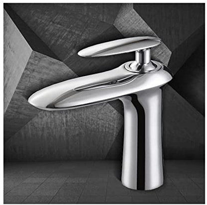 SHUGUANG Brass Bathroom Faucet Bathroom Sink Faucet Single Handle Rv Lavatory Vanity Faucet Countertop Installation, Hot and Cold Adjustable, for Washstand,chrome