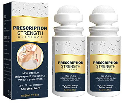 RoseFlower Déodorant anti-transpirant à bille, jusqu'à 72 heures de fraîcheur, séchage rapide, pour homme et femme, 60 ml, lot de 2