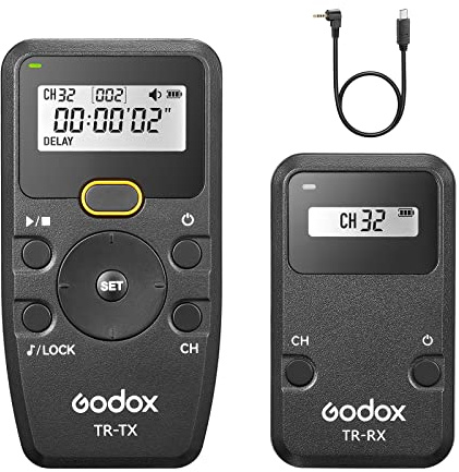 Godox TR-S2 Remote Shutter Release for Sony, Wireless Shutter Release Intervalometer Compatible for Sony a7 a7m2 a7m3 a7S a7SII a7R a7RII a9 a9II a58 a6600 a6400 a6500 a6300 a6000 a5100 RX100M7