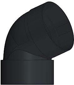 4Home&Garden | Einzelteile Dachrinnensystem 60 mm Typ250 Fallrohr DN 60 | Halbrundrinne Kunststoff PVC Anthrazit | Verbinder Stutzen Rinnenhalter (Rohrbogen 68)