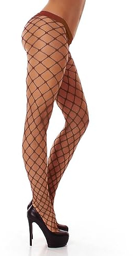 PrettyLoveHose Medias de red de gran tamaño (Negro, Beige, Blanco, Amarillo, Azul, Rosa, Rojo, Naranja, Verde, Marrón)