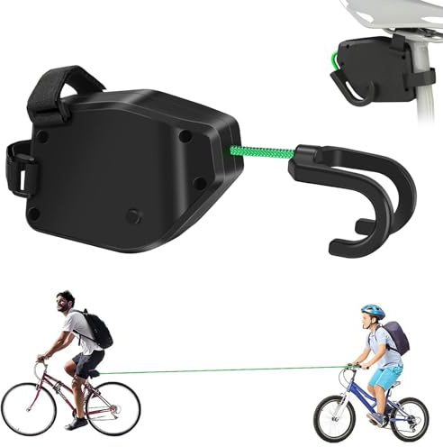 Barre Traction Velo Enfant 2,5 m, Tire Velo Enfant Retractable, Ceinture de Corde de Traction de Bicyclette, Capacité de Charge 250 kg, Tire Vélo Rétractable Portable Accessoire, Corde Traction Vélo