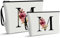 Vavabox 2-Teiliges Kulturbeutel Set,Personalisierbare Kosmetiktasche, Geburtstagsgeschenk Für Frauen (M, weiß)
