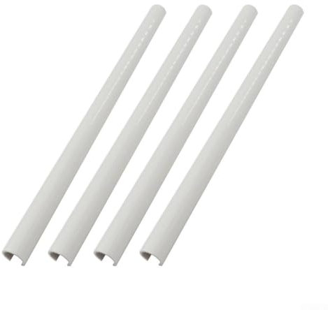 4 cubiertas de tubo de radiador, cubiertas de clip de calefacción central, 15 x 200 mm, 300 mm, 500 mm, cubiertas de tubo de radiador (blanco-500 mm)