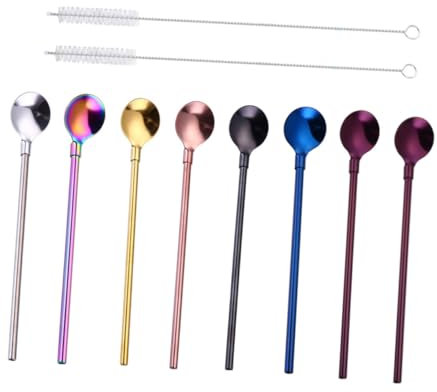 Cabilock Cucchiaio Di Paglia In Acciaio Inossidabile Cucchiaio Di Cannuccia Cucchiaio Di Paglia Di Metallo Cucchiaio Di Paglia