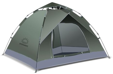 EPCPSHADES Camping Dome Tent for 2 Man, Waterproof Pop up Tent with Carry bag, Instant Double Layer Camping Automatic Tents for Outdoor, Army Green